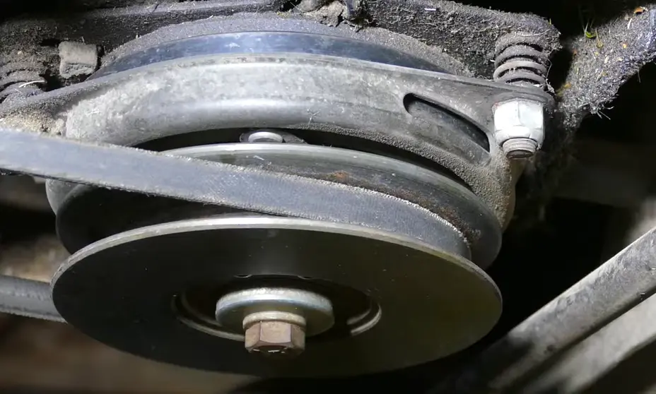 remove the belt from the clutch