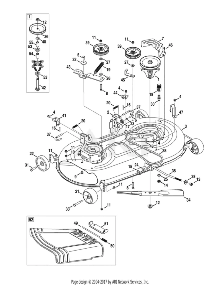 Craftsman 42 Inch Mower Deck Diagram