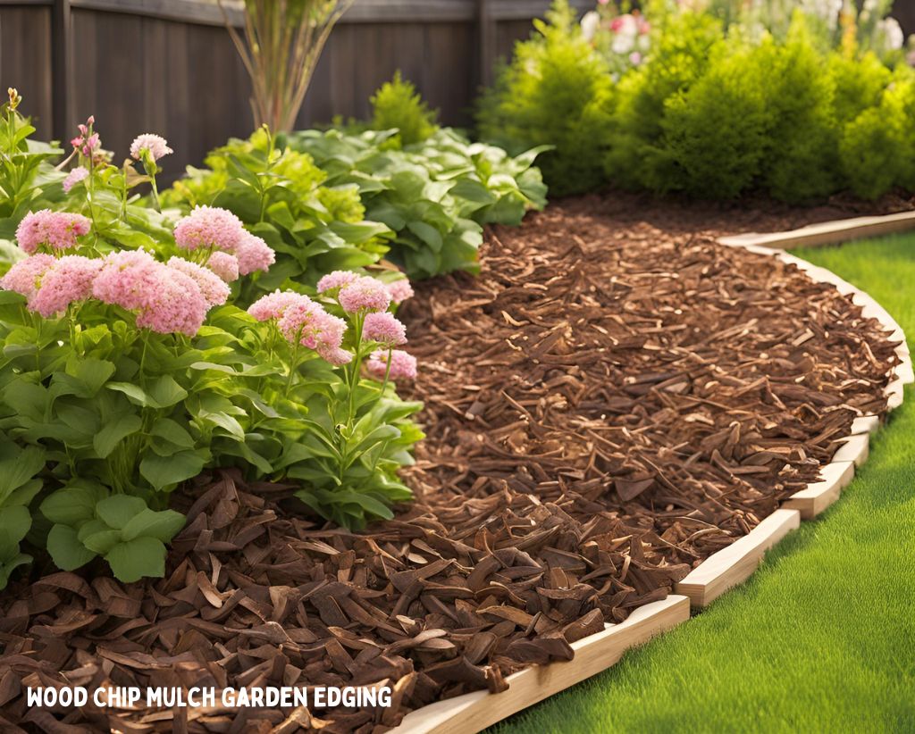 Wood Chip Mulch Garden Edging