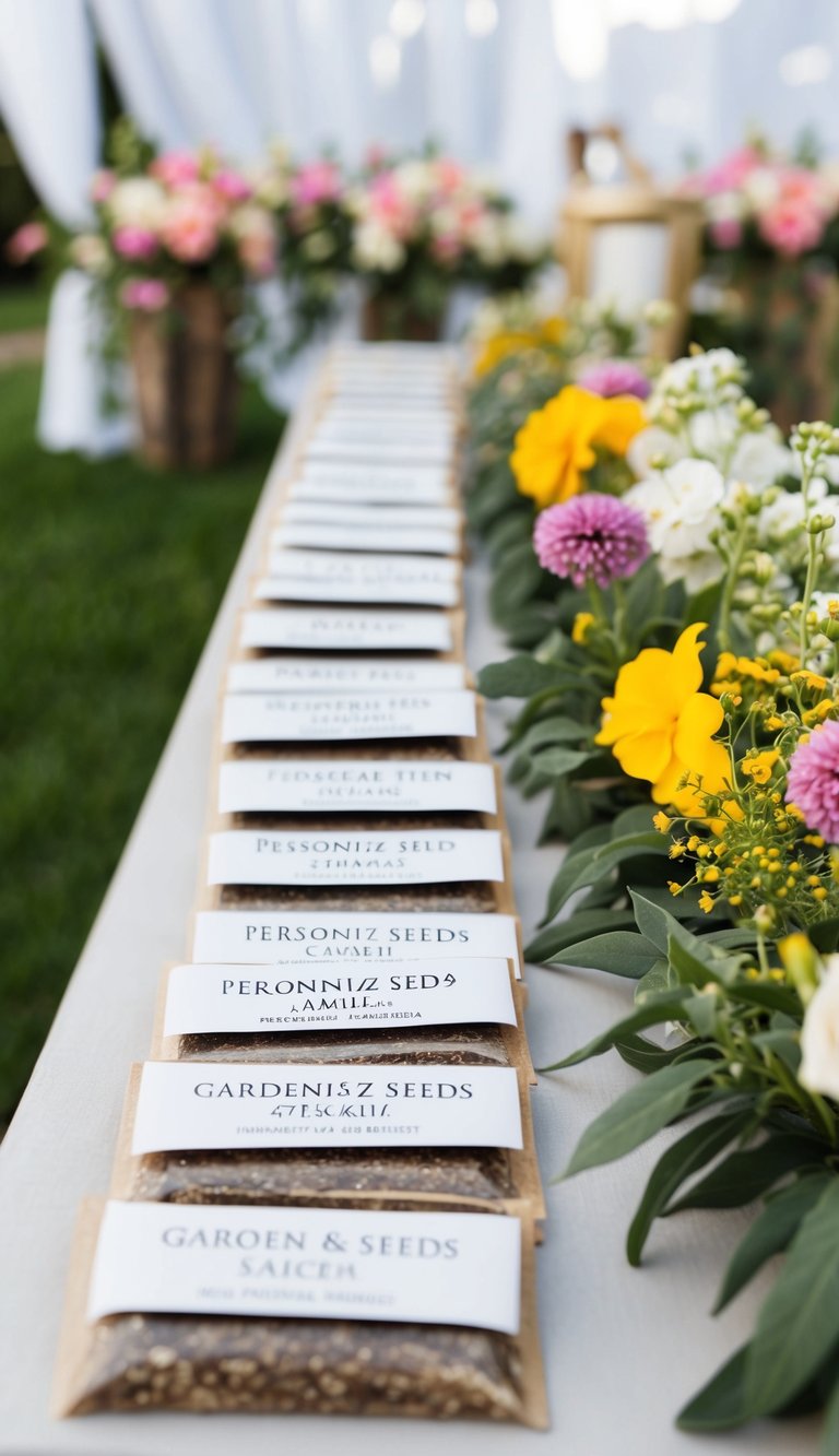 4) Personalized seed packet favors