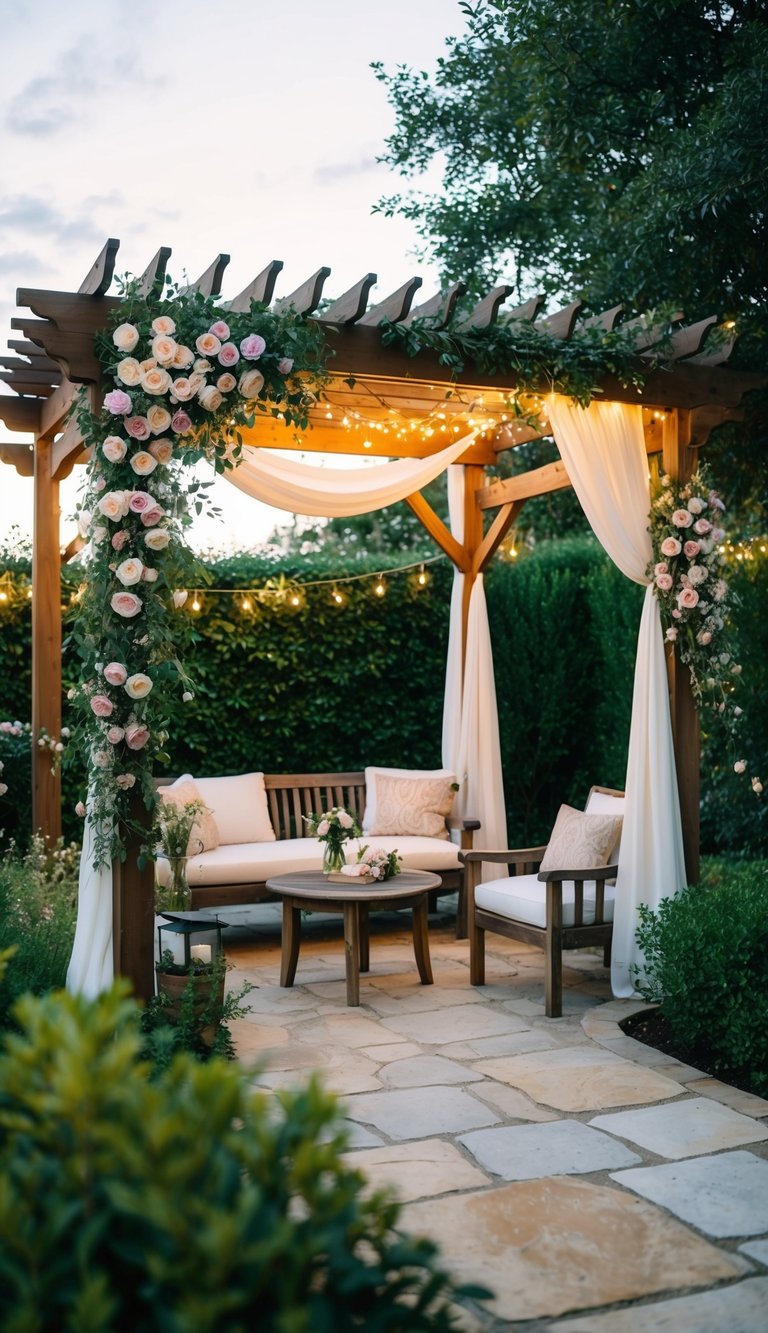 9) Charming pergola settings