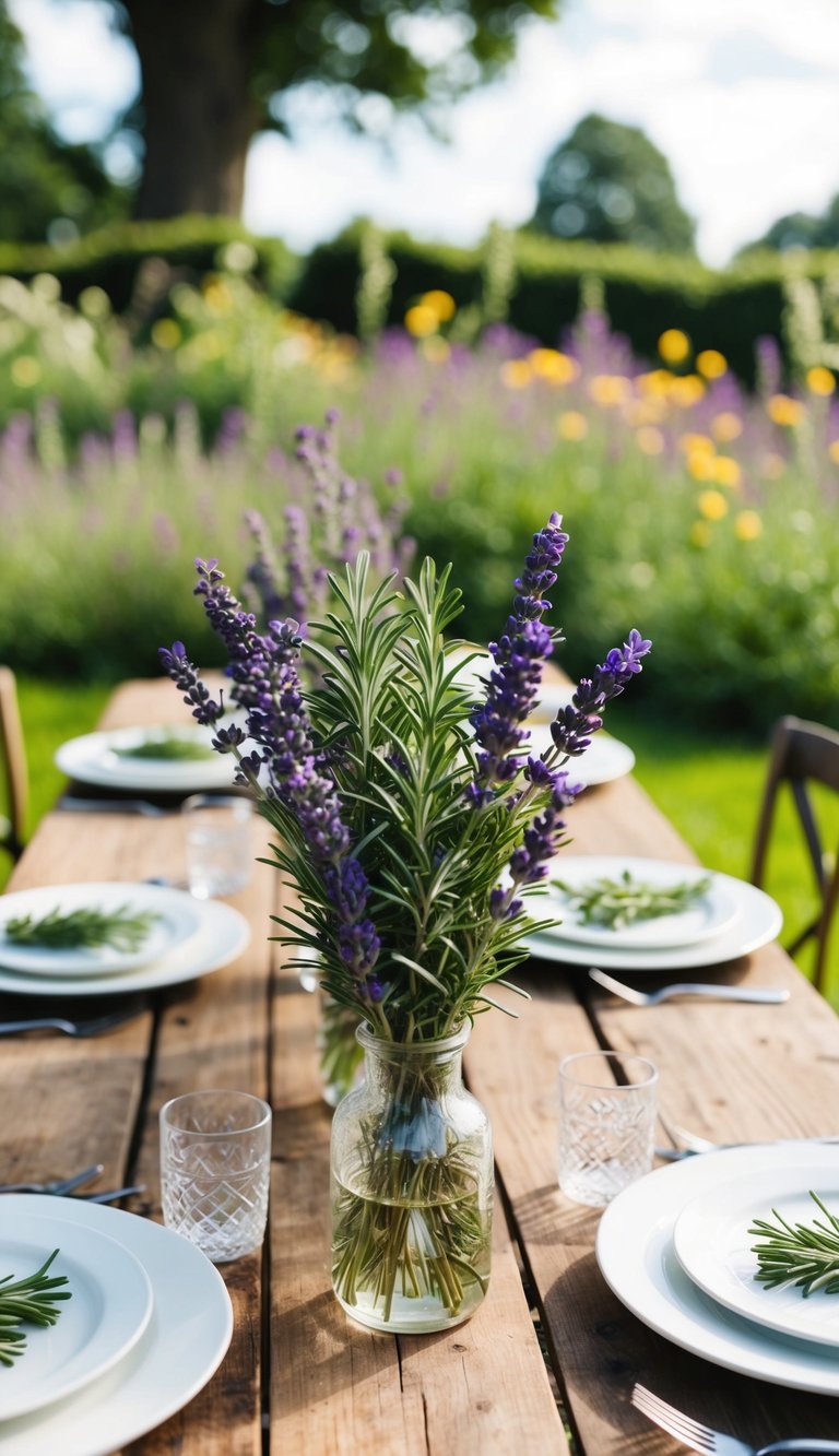 11) Aromatic Herb Centerpieces
