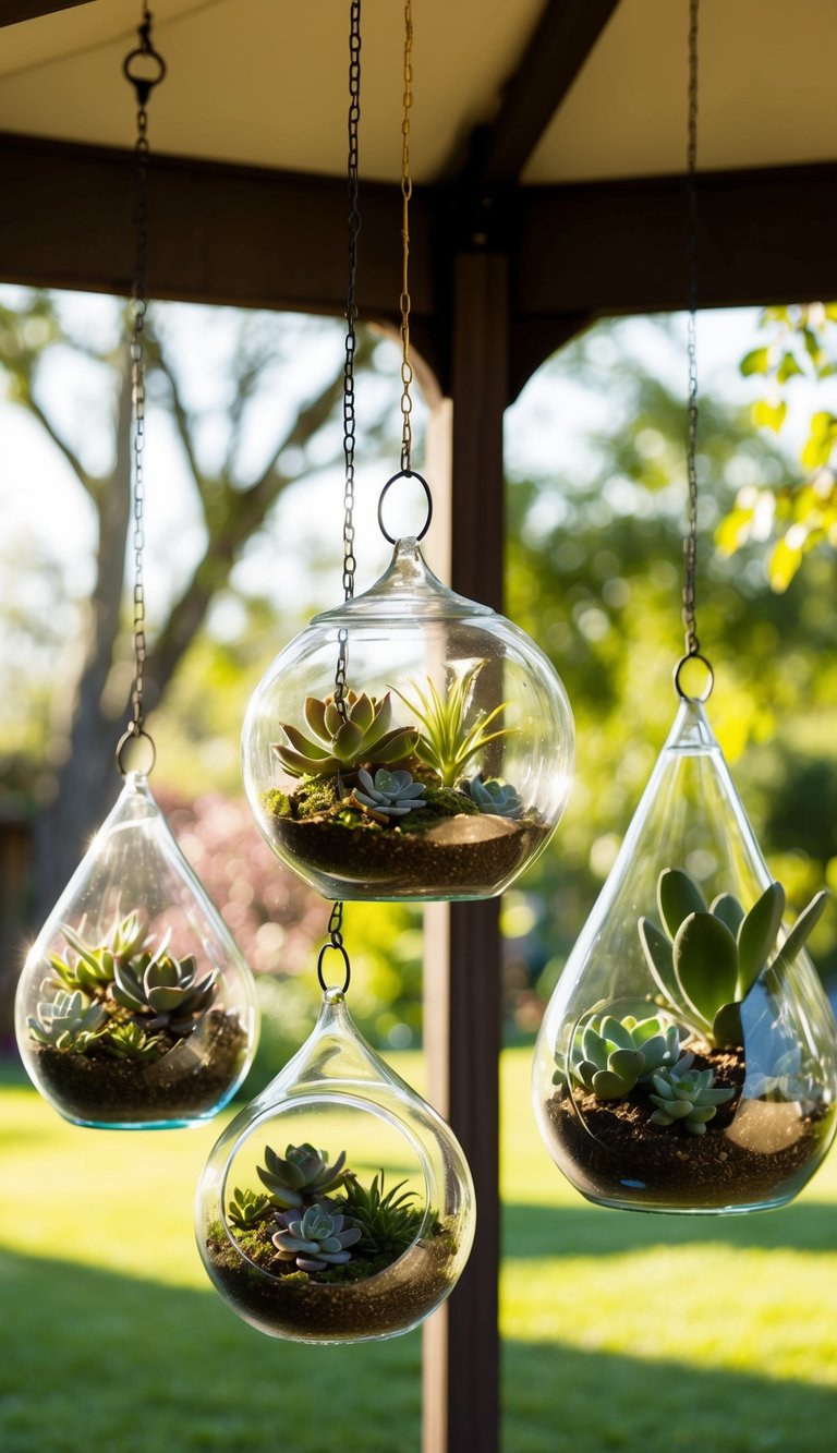 13) Hanging glass terrariums