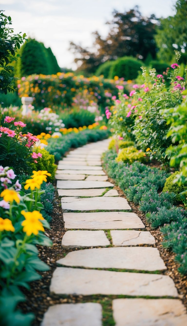 17) Natural Stone Pathways