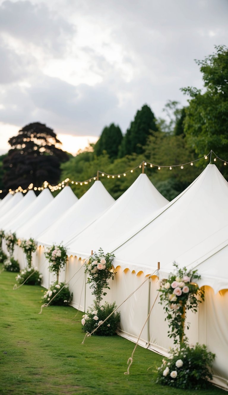 20) Classic White Marquee Tents