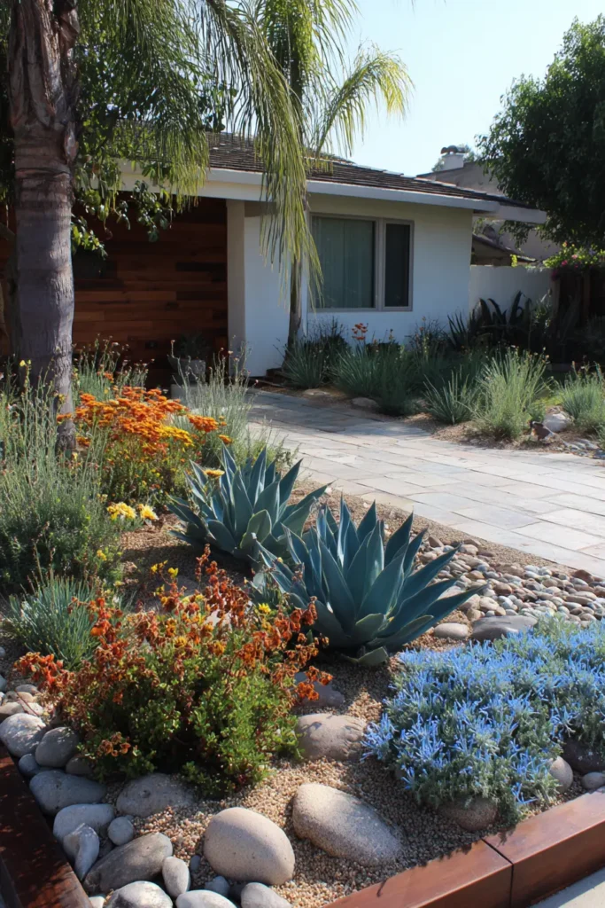 Bark-Mulched Garden Border Design