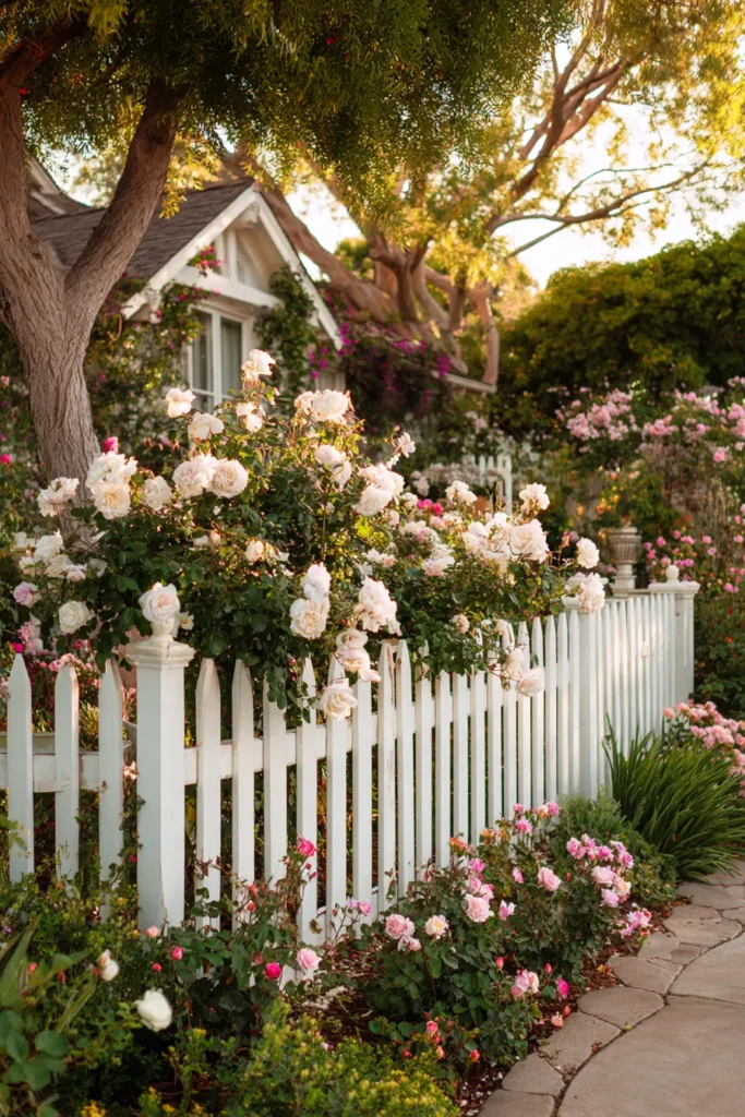 Classic White Picket Fence