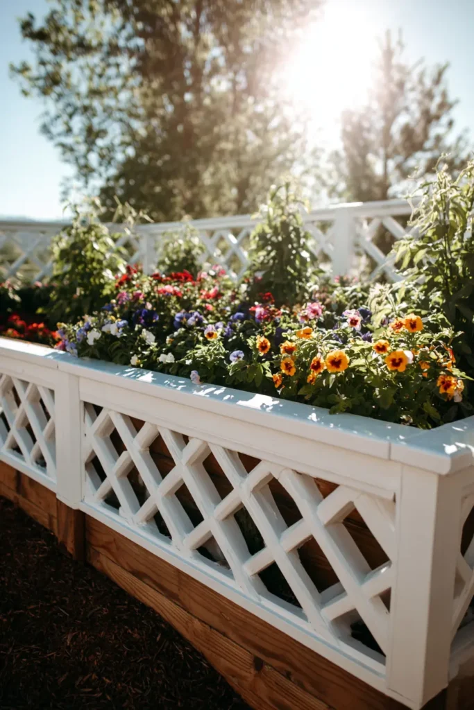 Colorful Raised Flower Bed Garden