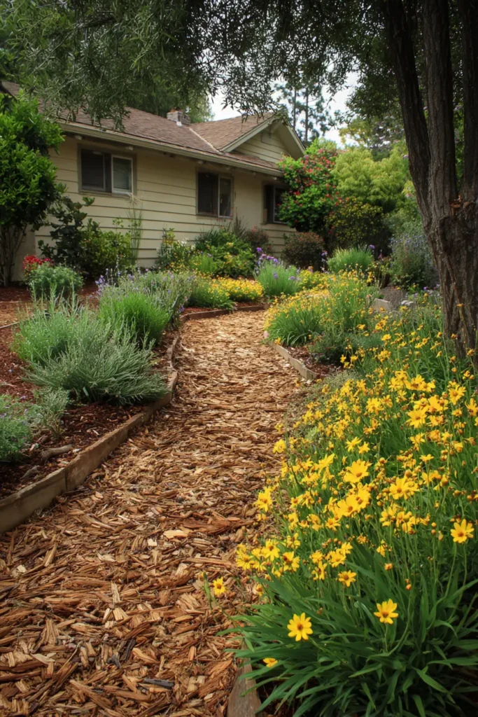 Curved Border with Colorful Perennials