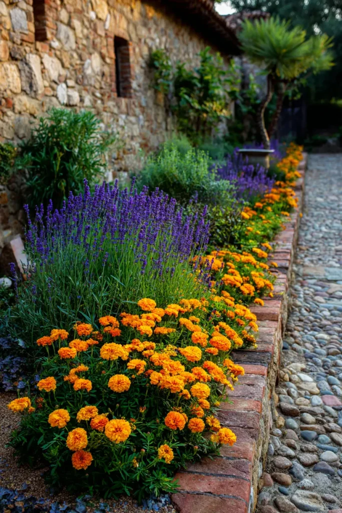 Curved Brick Garden Edging Border