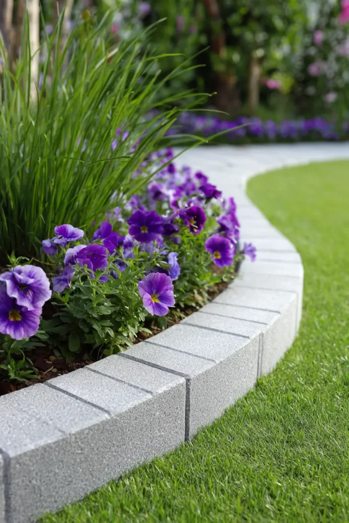 Curved Concrete Edging For Gardens