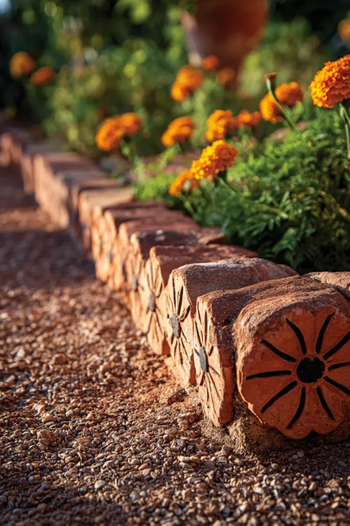 Curved Terracotta Garden Edging Detail