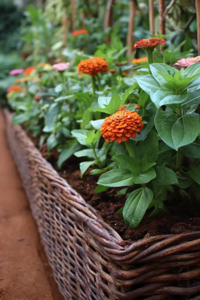 Curved Woven Garden Edging Border