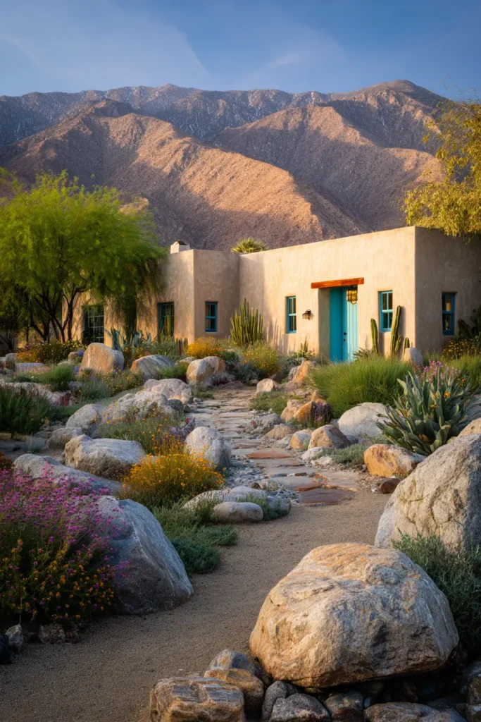 Desert-Inspired Rock and Succulent Garden