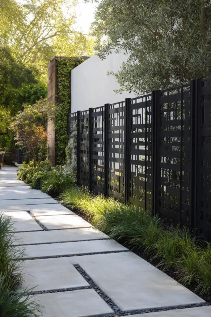 Geometric Metal Fence