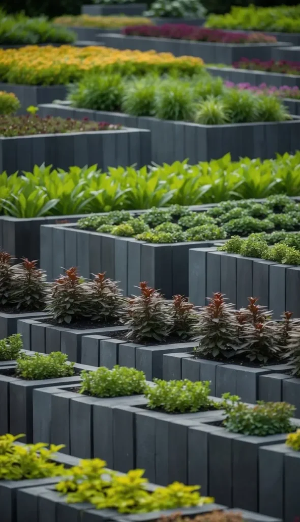 Grouping plants in large blocks of identical species