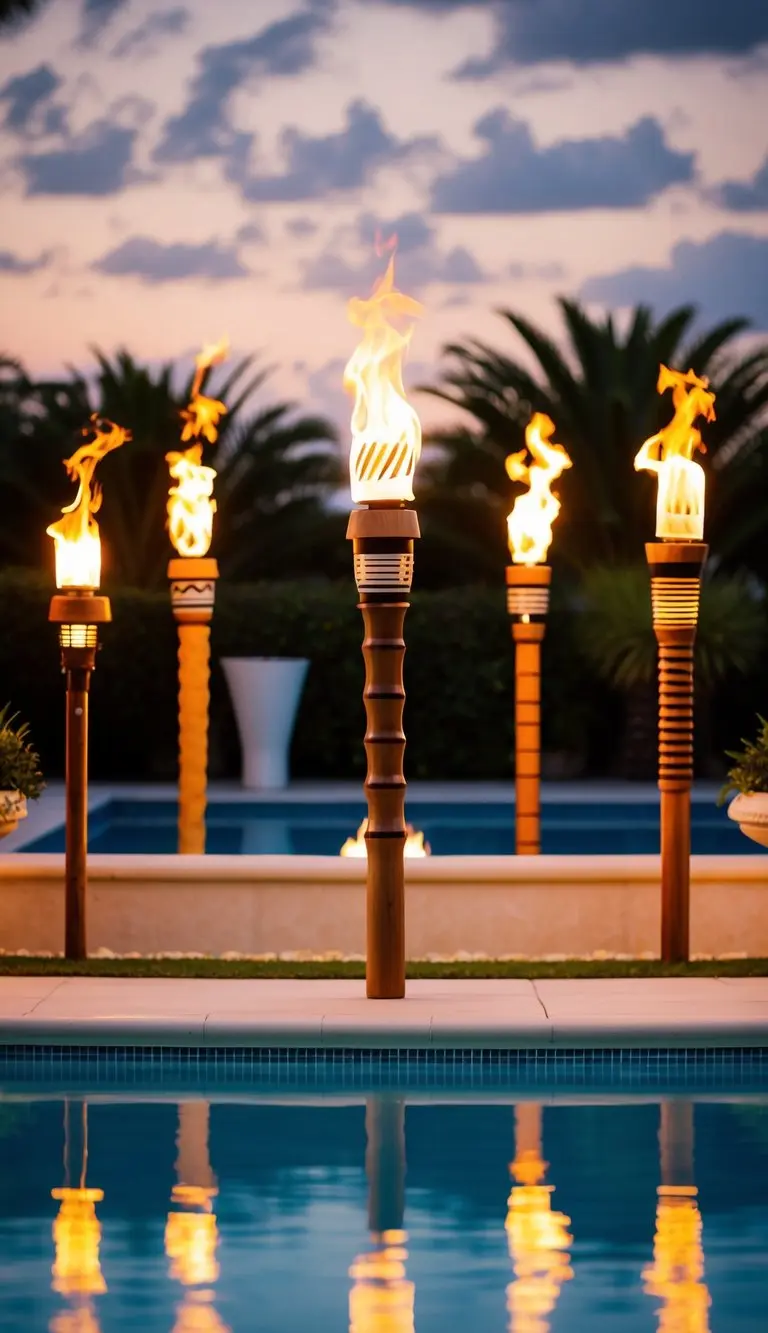 High-end tiki torches for ambiance