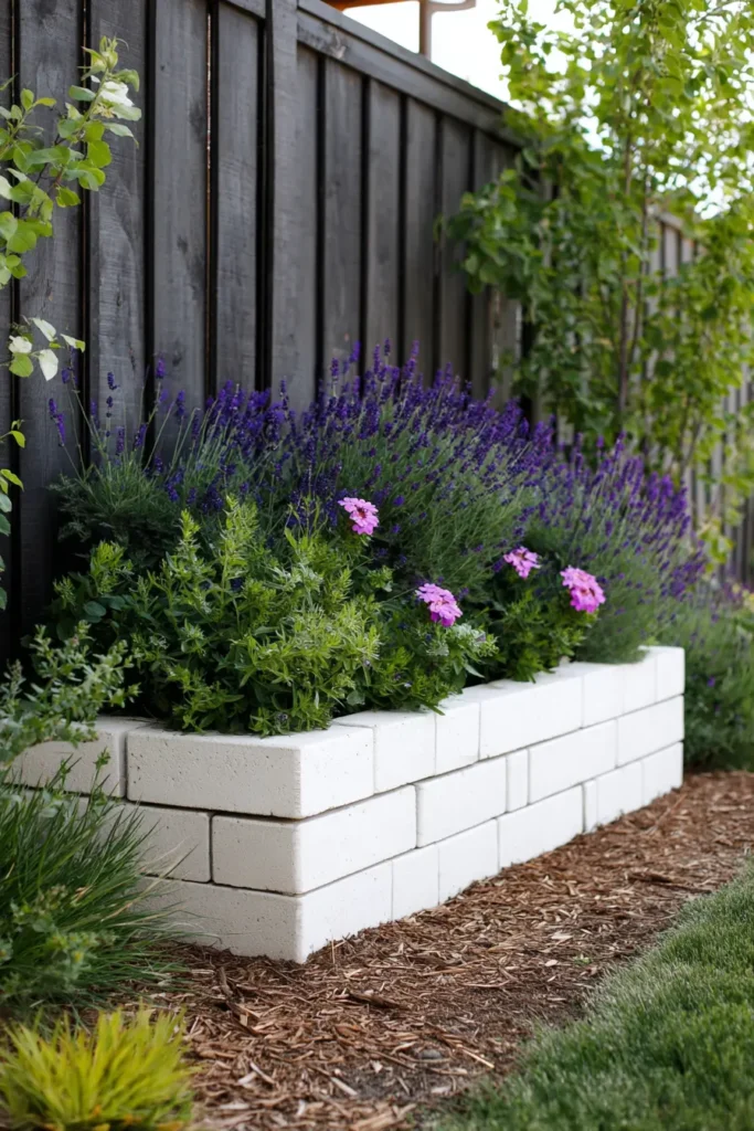 Modern Lavender and Herb Raised Bed