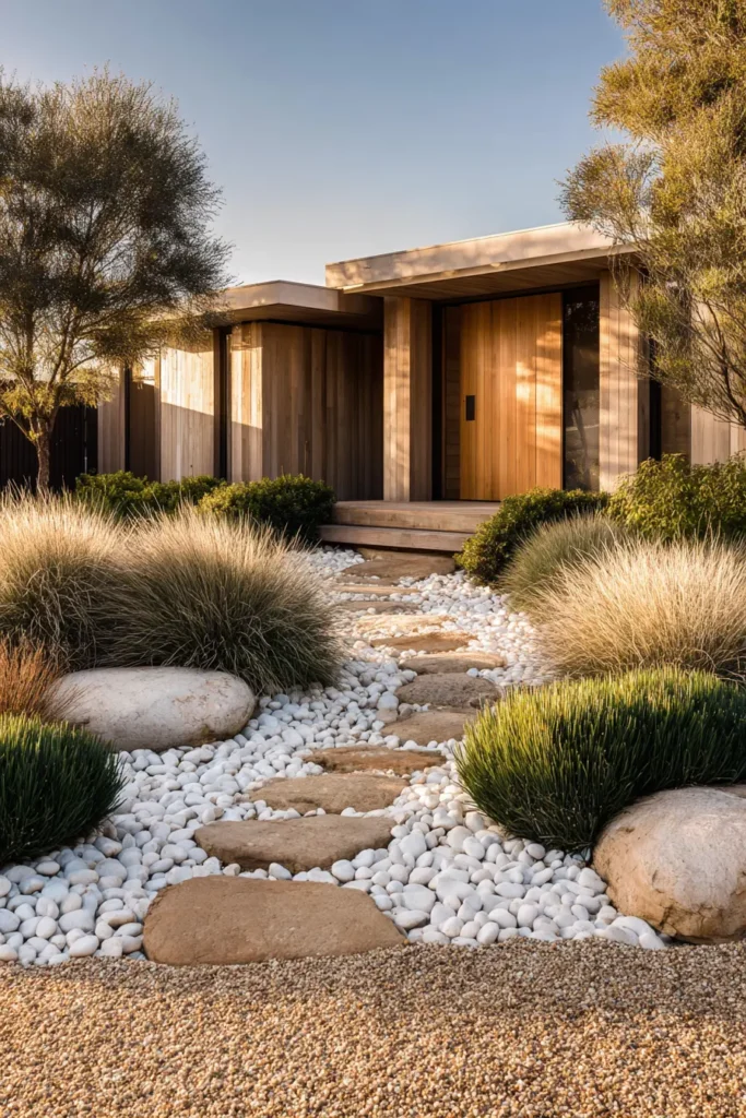 Modern Stone and Grass Border