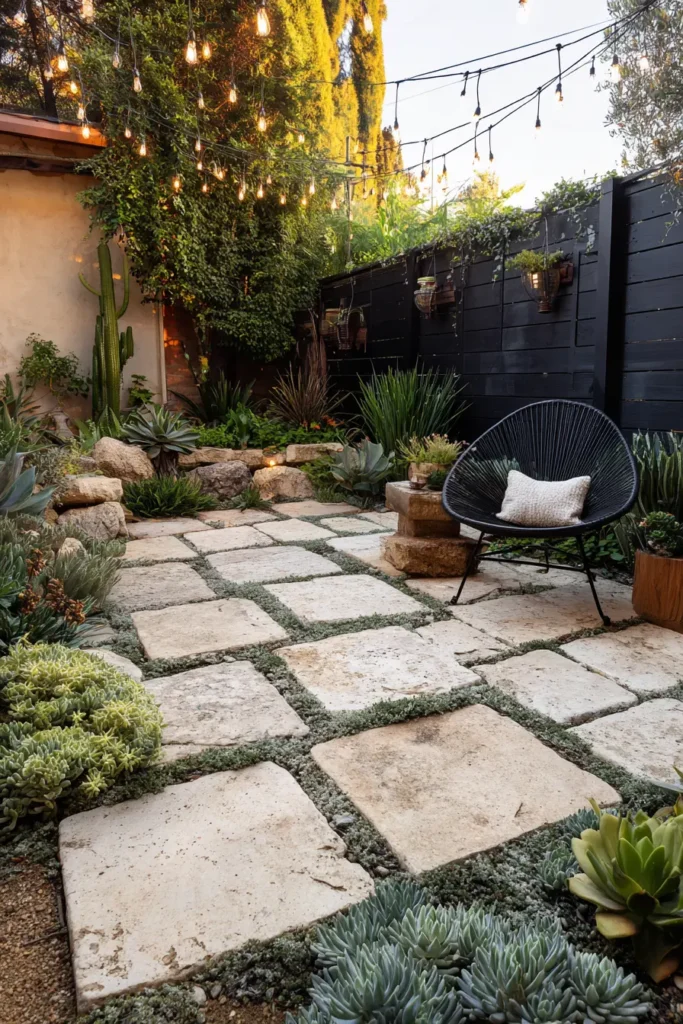 Pathway Through Succulent Rock Garden
