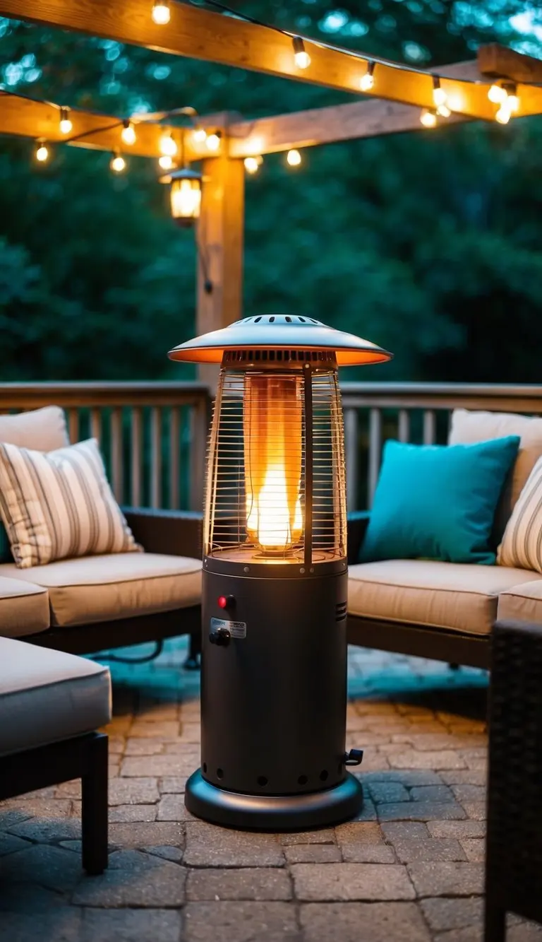 Portable outdoor heater for cooler evenings