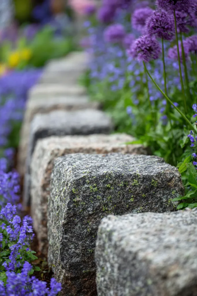 Rustic Stone Garden Border Layout
