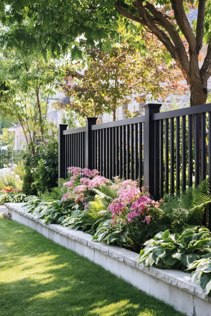Sleek Raised Planter Featuring Astilbe