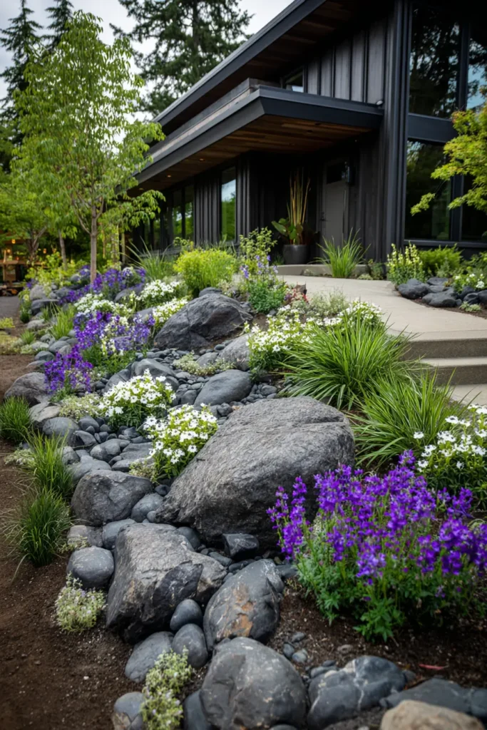 Tiered Rock Garden with Perennials