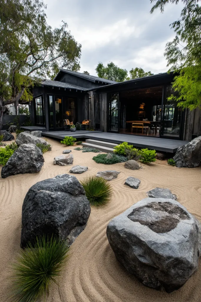 Tranquil Rock Garden with Waterfall