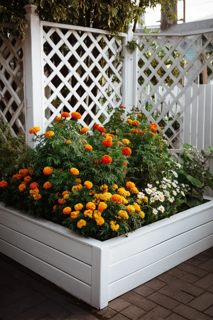 Vibrant Raised Flower Bed Design