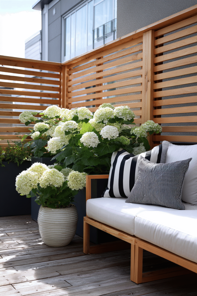 Wooden Fence with LED Lights