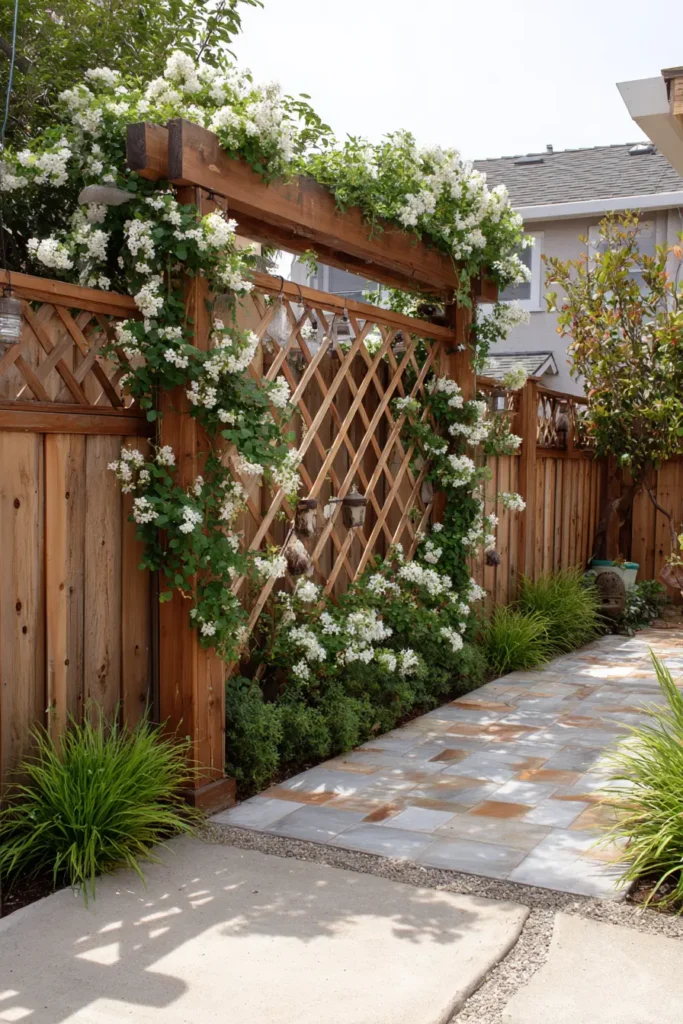 Wooden Lattice Fence