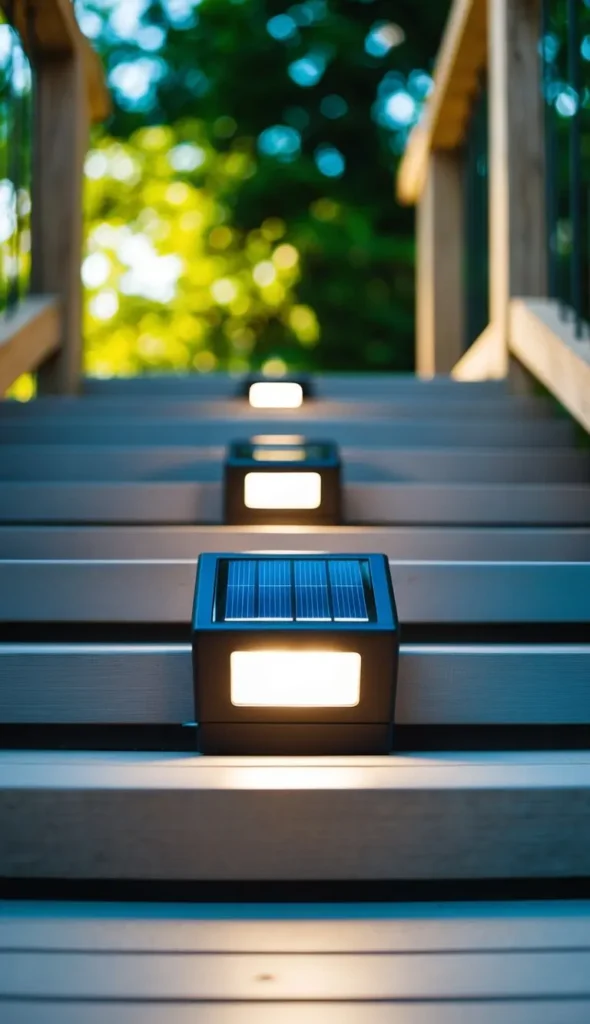 solar-powered step lights