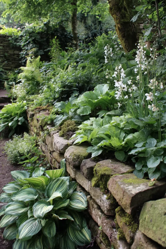 Brick Border Enhances Flower Bed Design