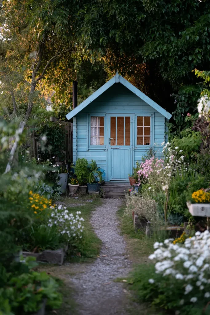 Charming Garden Shed with Pathway
