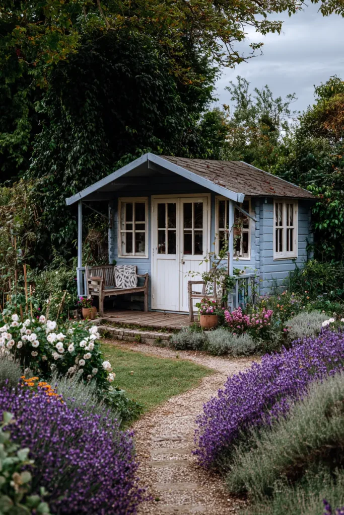 Charming Garden Shed with Roses