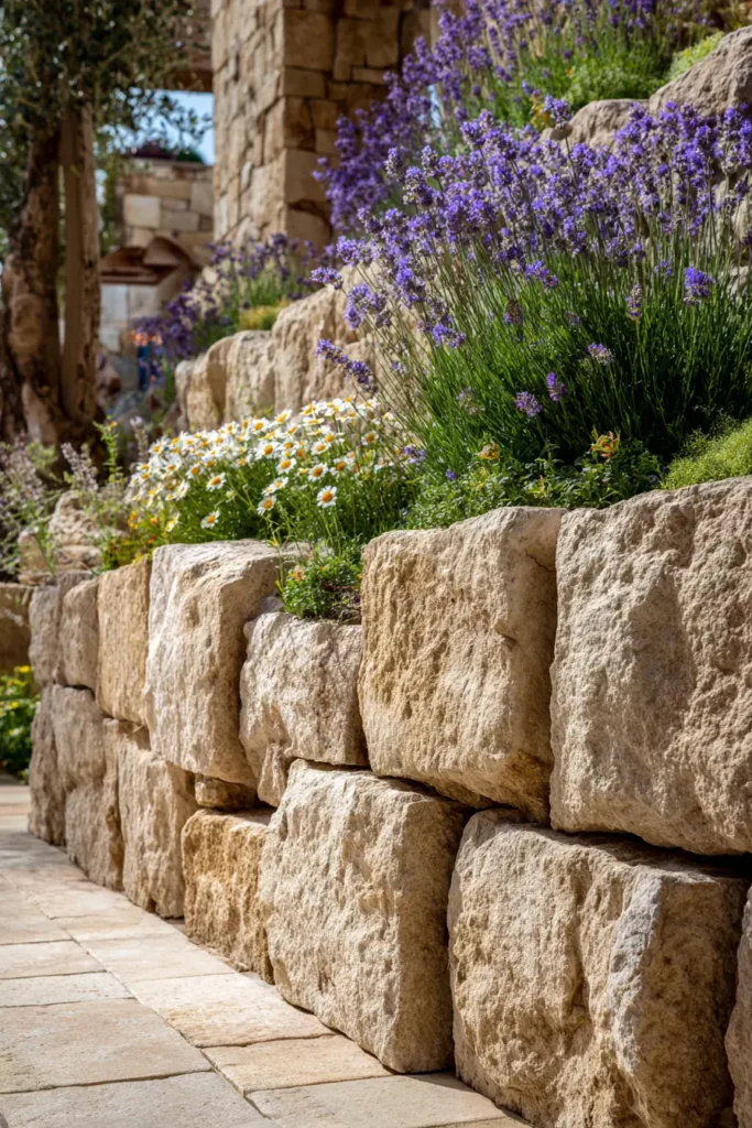 Charming Stone-Walled Garden Oasis