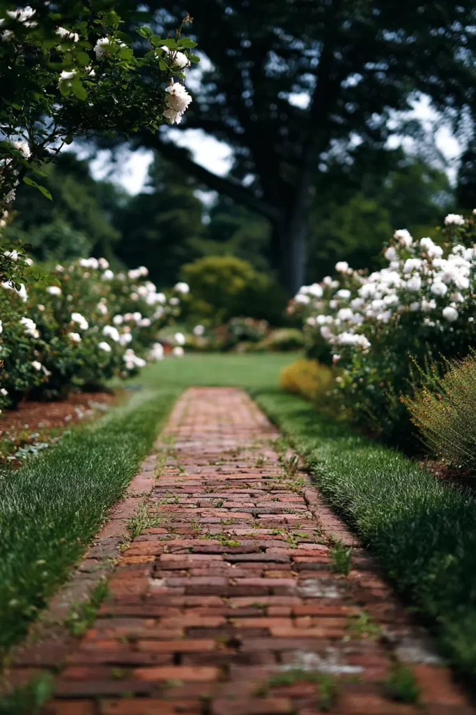Classic Pathway Edging with Roses