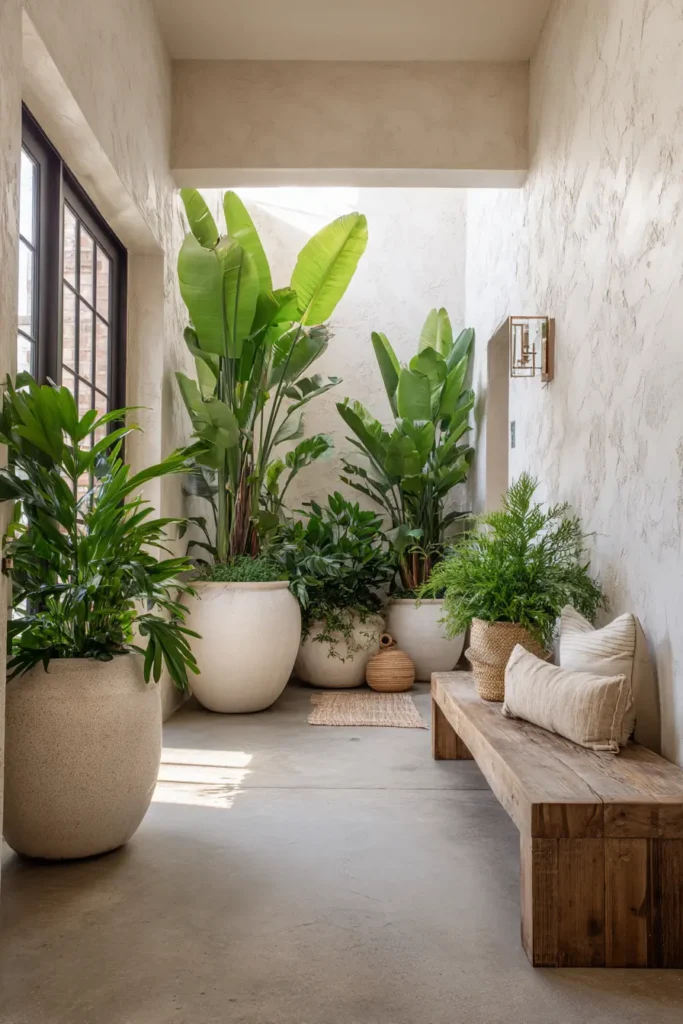Coastal Tropical Courtyard with White Sand Paths
