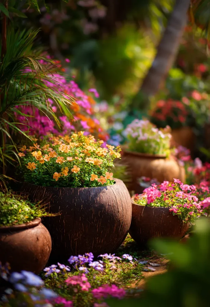 Coconut Shell Planters