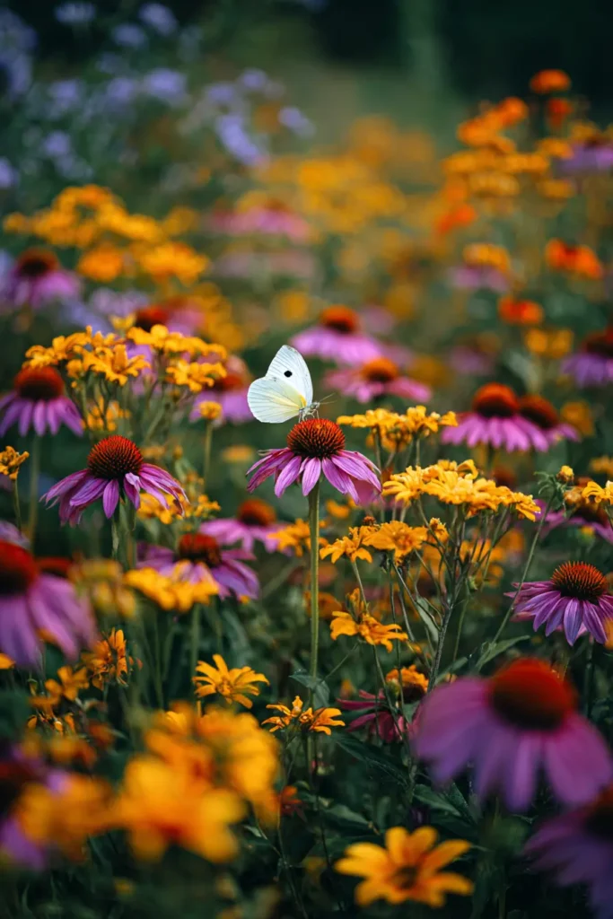 Colorful Pollinator-Friendly Flower Garden