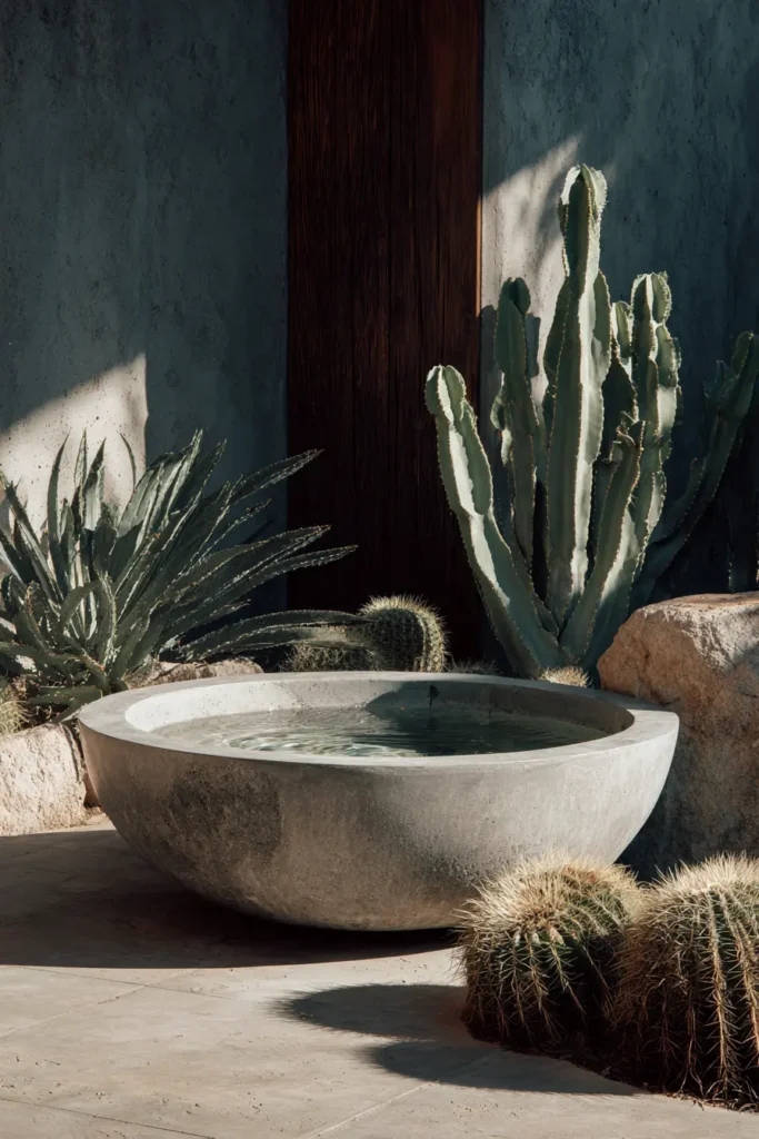 Contemporary Desert Oasis With Water Feature