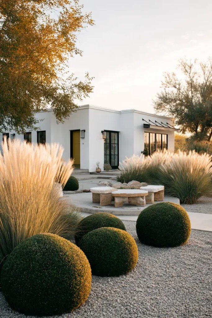 Contemporary Low-Maintenance Mulched Garden Design