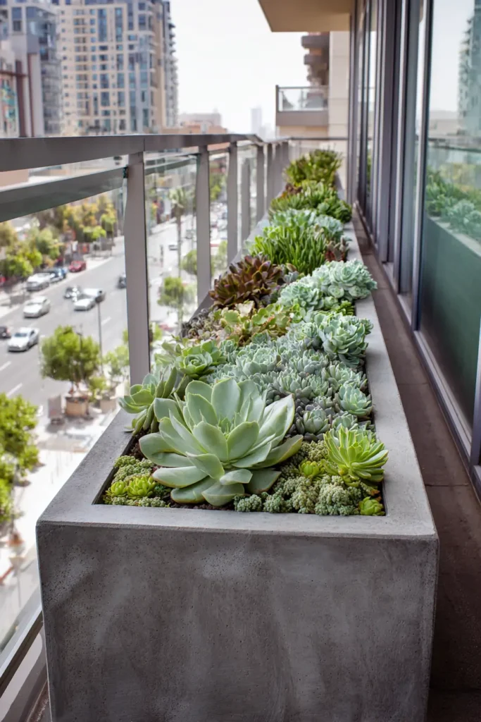 Contemporary Succulent Planter Box Design