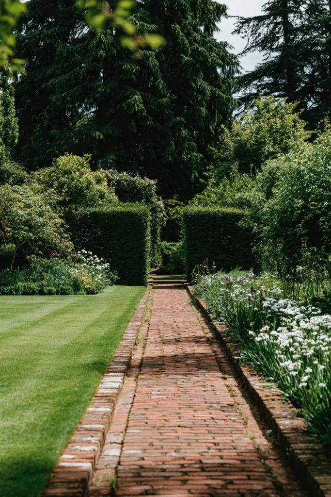 Curved Brick Pathway