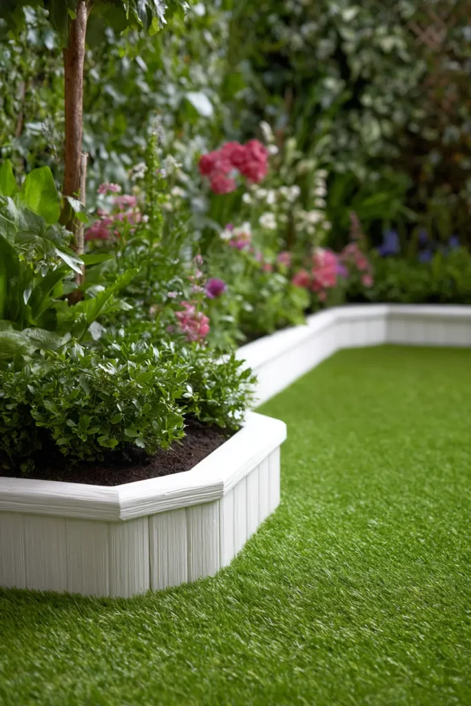 Curved Modern Lawn Edging Design