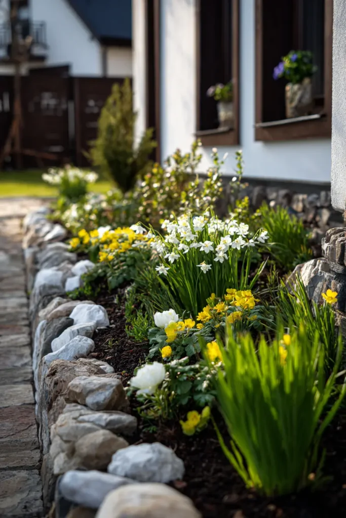 Elegant Curved Garden Design