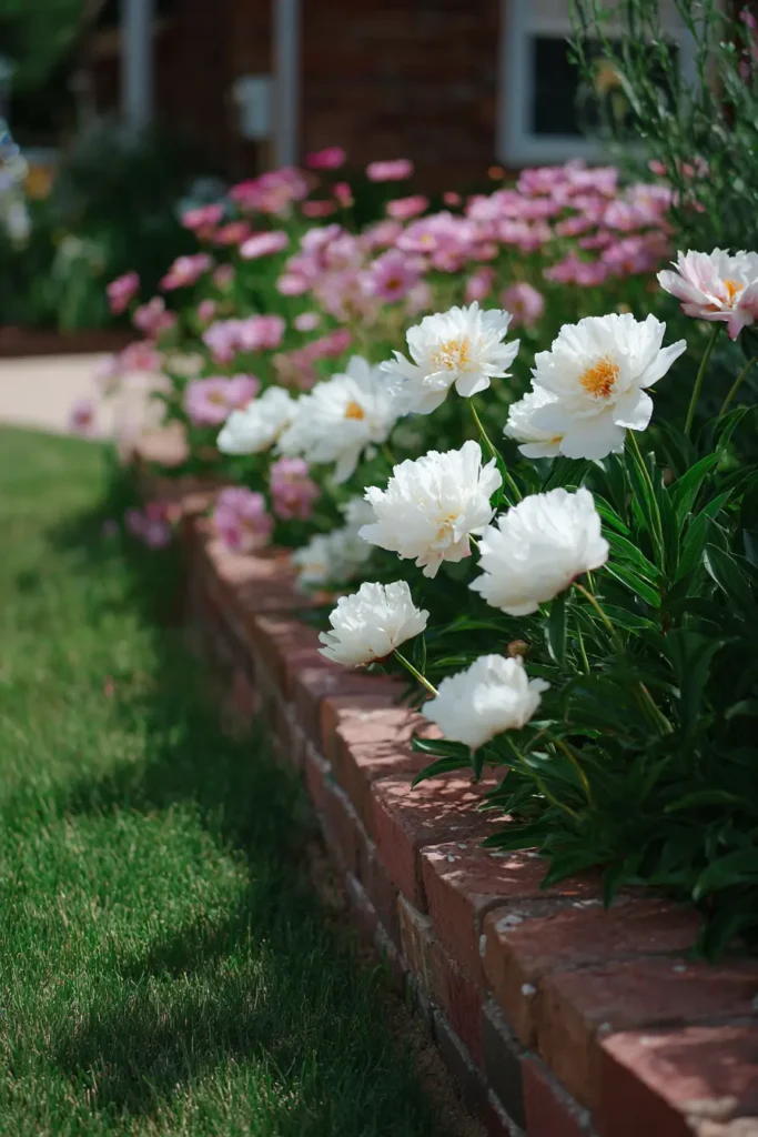 Elegant Peonies and Charming Pathways