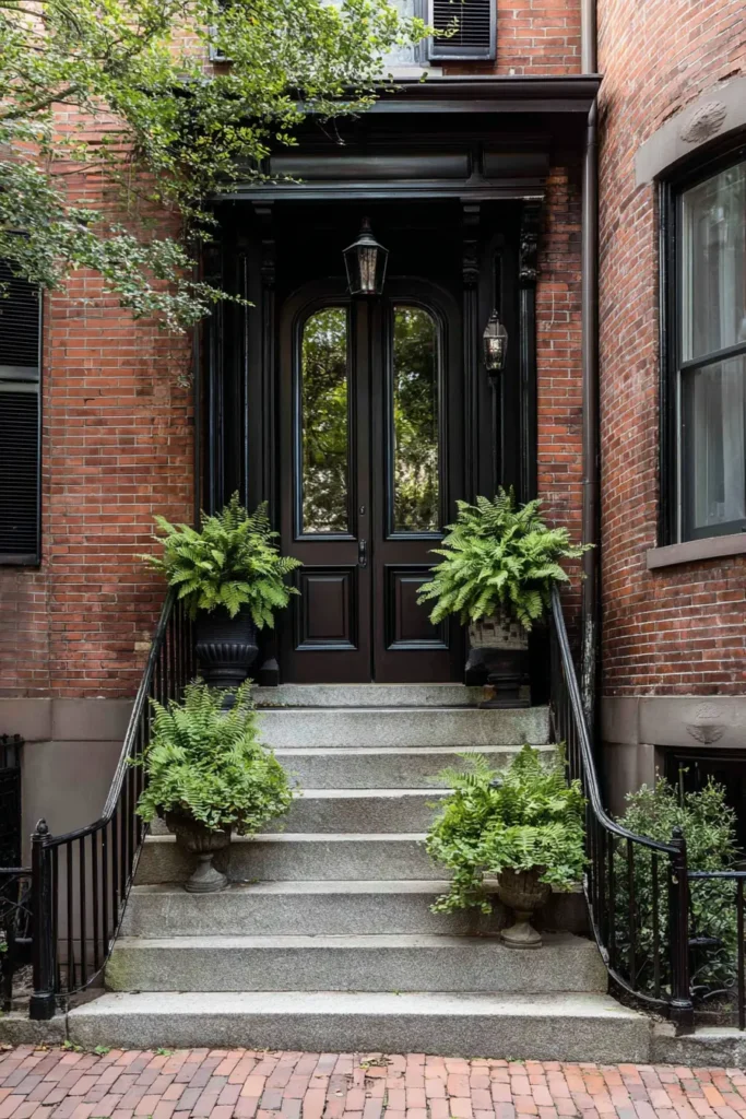 Elegant Planters With Lush Ferns