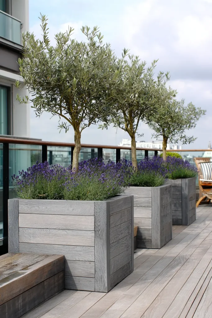 Elevated Planters with Greenery Arrangement